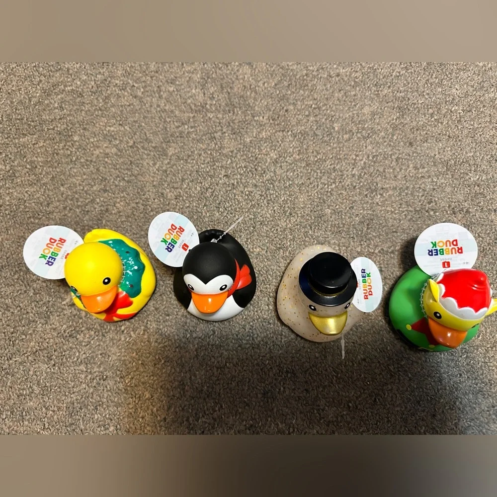 2024 FULL SET OF 5 Target Christmas Rubber Ducks New Years Elf Penguin Snowman